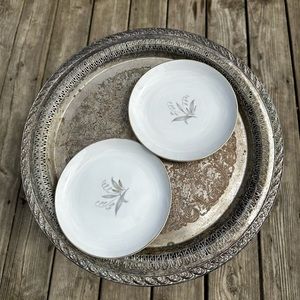 Vintage Golden Rhapsody Bread & Butter Plates by KAYSONS Set of 2